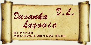 Dušanka Lazović vizit kartica